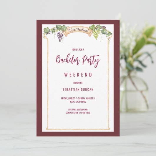 Wijnfestival Kaart (Staand voorkant)