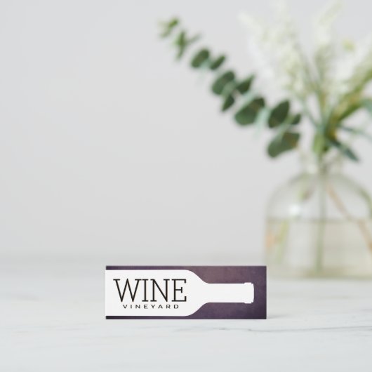 Wijnfles |  achtergrond mini visitekaartje (Staand voorkant)