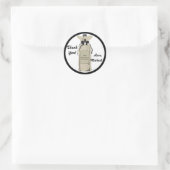 Wijnfles Cadeaulabel Ronde Sticker (Tas)