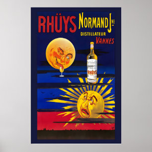 Wijnfles Champagne-drank Keuken Kunst Vintage Poster