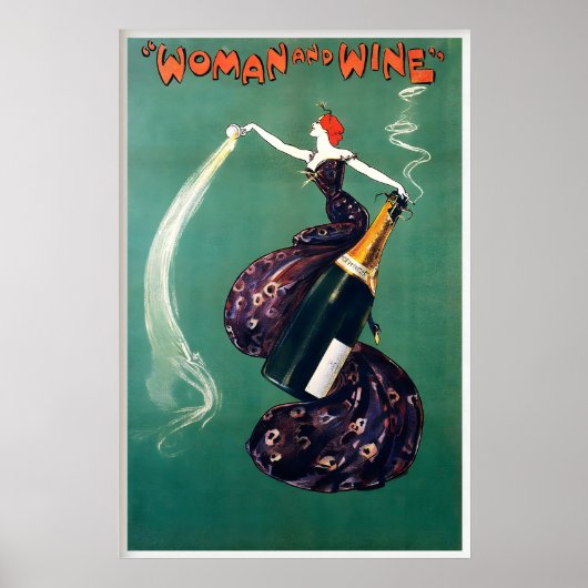 Wijnfles Champagne Eten en Drinken Drank Poster (Voorkant)