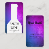 Wijnfles Chique rustieke achtergrond Visitekaartje (Voorkant / Achterkant)