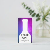 Wijnfles Chique rustieke achtergrond Visitekaartje (Staand voorkant)