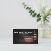 Wijnfles | Druiven in Vat Visitekaartje (Staand voorkant)