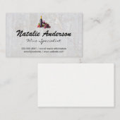 Wijnfles en druiven visitekaartje (Voorkant / Achterkant)