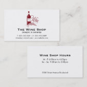 Wijnfles en druiven visitekaartje (Voorkant / Achterkant)