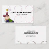 Wijnfles en druiven | Wijngaard | Wijnvlekken Visitekaartje (Voorkant / Achterkant)