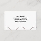 Wijnfles en druiven | Wijnmakerij | Wijnvlekken Visitekaartje (Achterkant)