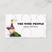 Wijnfles en druiven | Wijnmakerij | Wijnvlekken Visitekaartje (Voorkant)