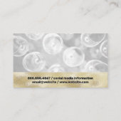 Wijnfles en glas | Druiven en kazen Visitekaartje (Achterkant)