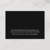 Wijnfles en glas Elegant Bloempatroon Visitekaartje (Achterkant)