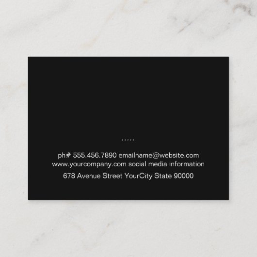 Wijnfles en glas zwart-wit visitekaartje (Achterkant)