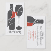 Wijnfles en glazen visitekaartje (Voorkant / Achterkant)