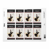 Wijnfles en glazen Wijnfles sticker (Full Sheet)