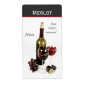 Wijnfles en glazen Wijnfles sticker (Voorkant)