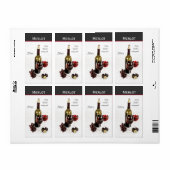 Wijnfles en glazen Wijnfles sticker (Full Sheet)