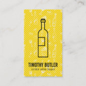 Wijnfles en Wijn Accessoire Patronen Visitekaartje (Voorkant)