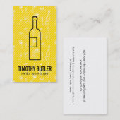 Wijnfles- en wijnaccessoirepatronen visitekaartje (Voorkant / Achterkant)