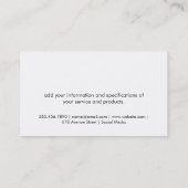 Wijnfles- en wijnaccessoirepatronen visitekaartje (Achterkant)