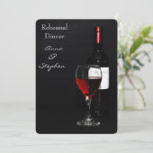 Wijnfles en wijnglas kaart (Staand voorkant)