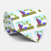 Wijnfles en wijnglazen stropdas (Opgerold)