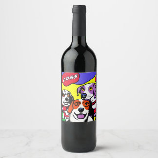 Wijnfles Etiket, Honden, Waterdicht Wijn Etiket
