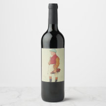 Wijnfles Etiket Jockey