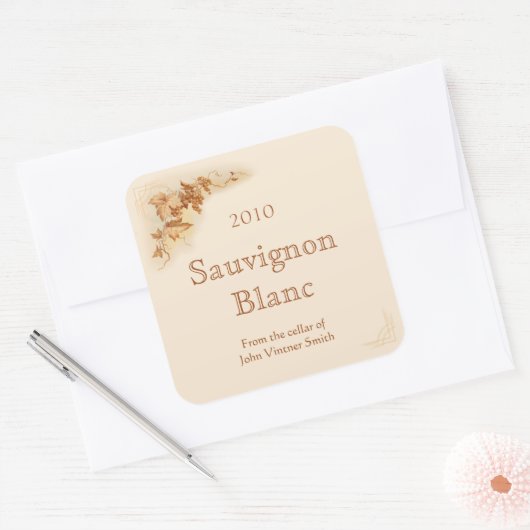 Wijnfles etiket sticker (Envelop)