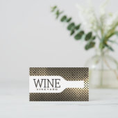 wijnfles |  geperforeerde achtergrond visitekaartje (Staand voorkant)