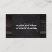 Wijnfles gieten | Marmer en hout Visitekaartje (Achterkant)