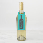 Wijnfles Gift Label hanger label, silhouet (Op fles)