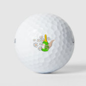 wijnfles golfballen (Voorkant)