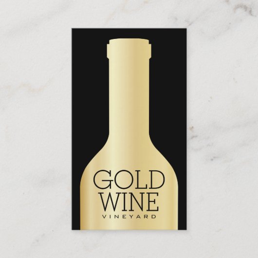 Wijnfles | Gouden Visitekaartje (Voorkant)
