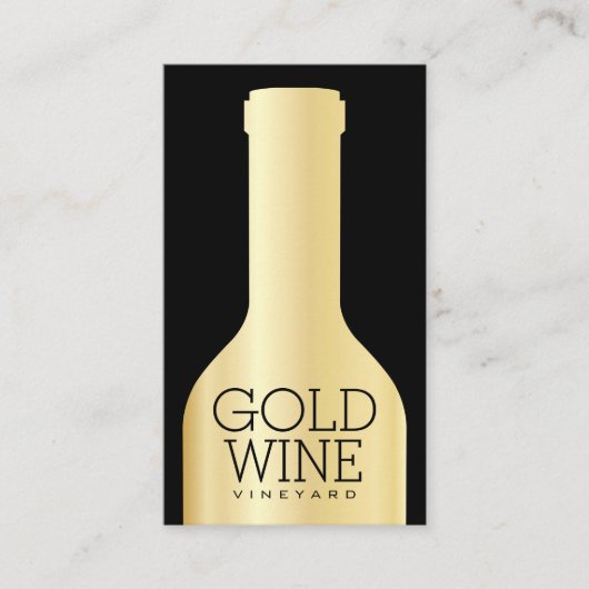 Wijnfles | Gouden Visitekaartje (Voorkant)