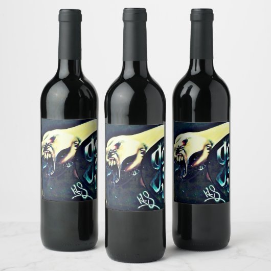 Wijnfles Graffiti Art Wijn Etiket (Flessen)