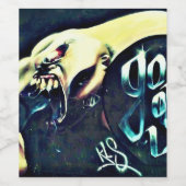 Wijnfles Graffiti Art Wijn Etiket (Enkel label)