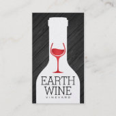 Wijnfles | Houten paneel Visitekaartje (Voorkant)