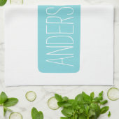 Wijnfles Illustratie - Moderne Witte Naam Theedoek (Gevouwen)