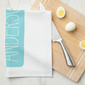 Wijnfles Illustratie - Moderne Witte Naam Theedoek (Quarter Fold)