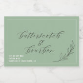 Wijnfles kaarsetiket sparkling wijnetiket (Enkel label)