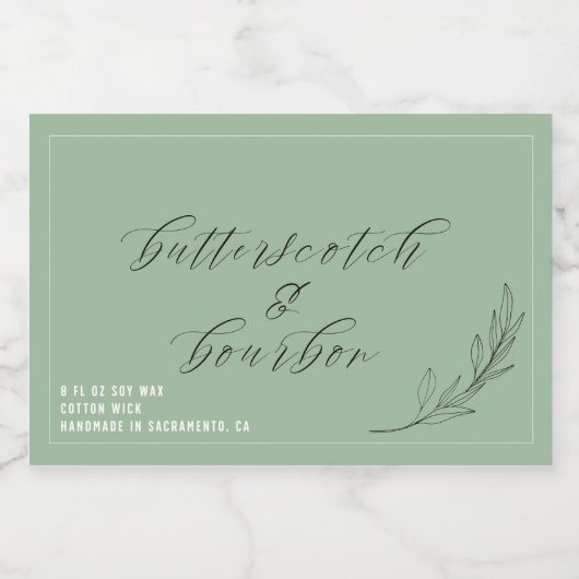 Wijnfles kaarsetiket sparkling wijnetiket (Enkel label)