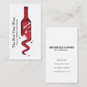 Wijnfles Kunst Visitekaartje (Voorkant / Achterkant)