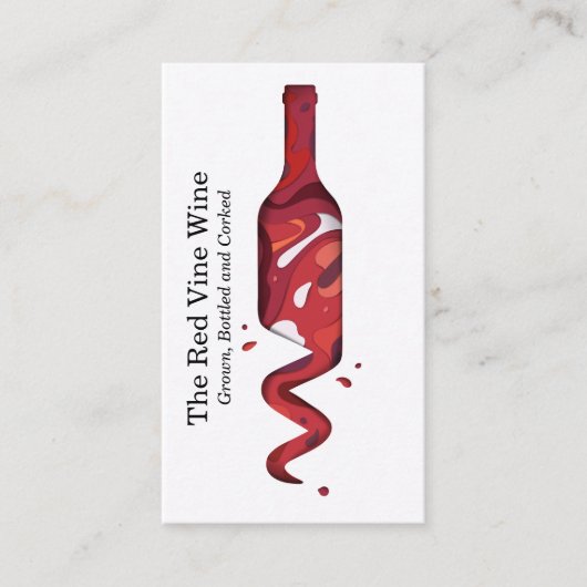 Wijnfles Kunst Visitekaartje (Voorkant)