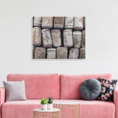 Wijnfles kurken close-up foto canvas afdruk (Insitu (Woonkamer))