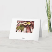 Wijnfles kurken en druivenblad dank u bedankkaart (Achterkant)