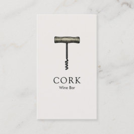 Wijnfles Kurkentrekker Visitekaartje