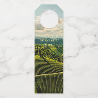 Wijnfles Label - "Een glas heffen op Golden Days"