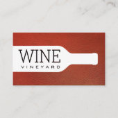 Wijnfles | Ledertextiel Visitekaartje (Voorkant)