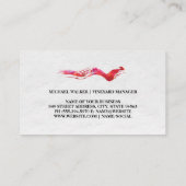 Wijnfles Logo | Artistieke Waterverf geborsteld Visitekaartje (Achterkant)