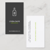 WIJNFLES LOGO (DK GREY) Visitekaartje (Voorkant / Achterkant)